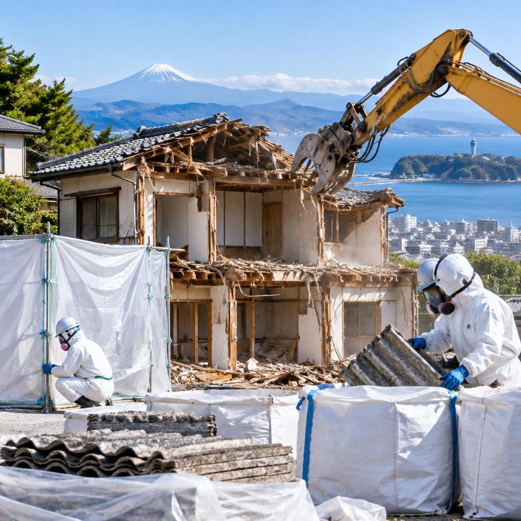 空き家の不安を、安心できる次の一歩へ。神奈川県の戸建て解体からアスベストの事前調査・処理まで、専門チームが丁寧にサポート。