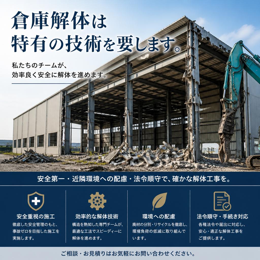 倉庫解体の専門知識