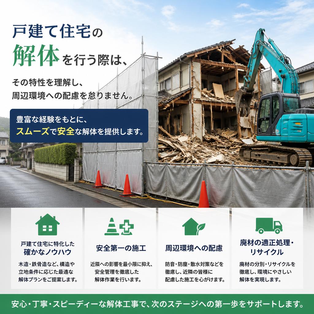 戸建て解体のプロフェッショナル
