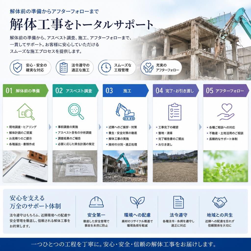 解体工事の流れ