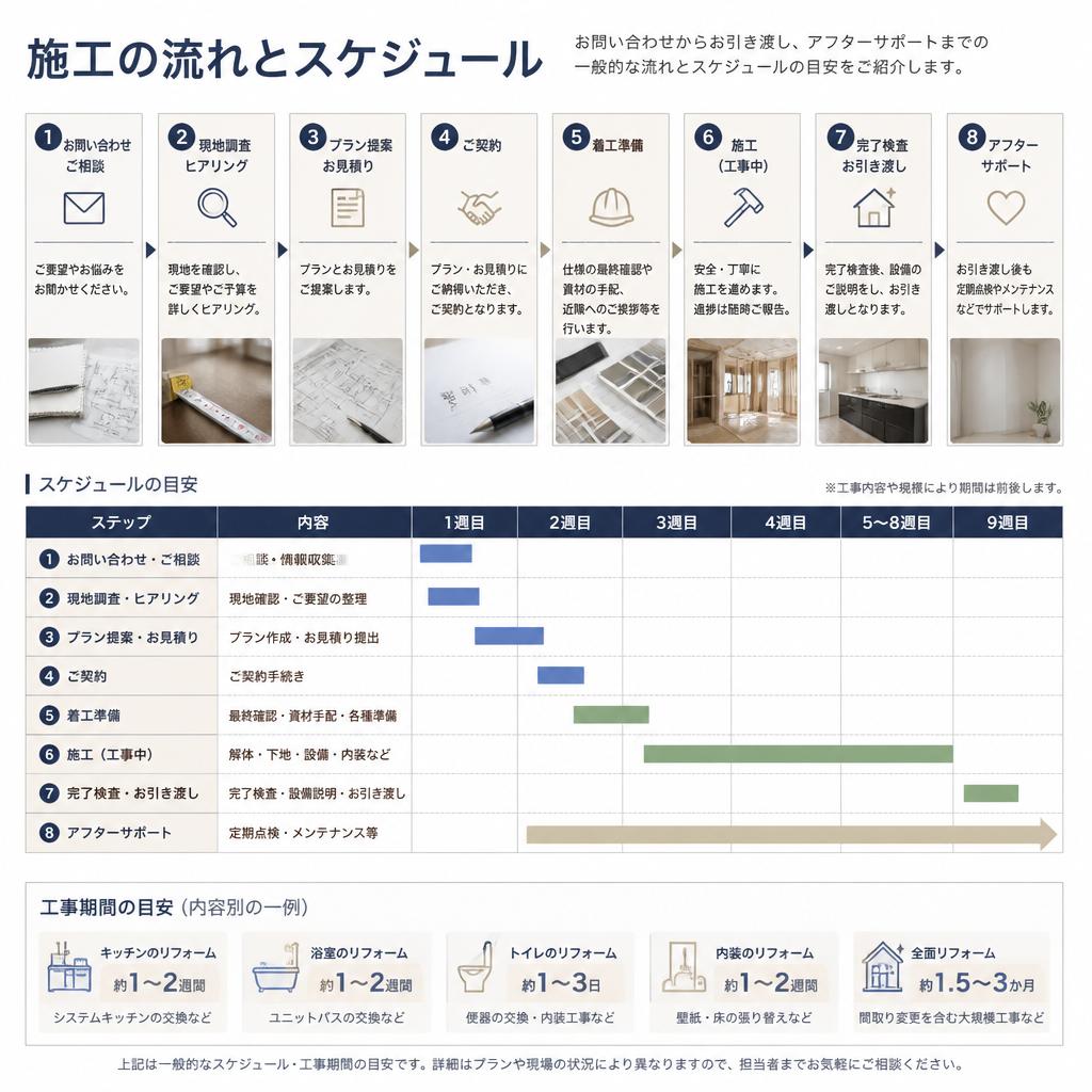 5. 施工プロセスとスケジュール感