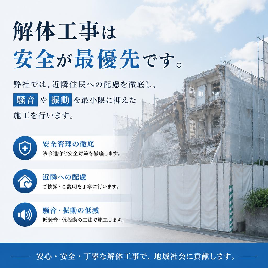 安全・安心の解体作業