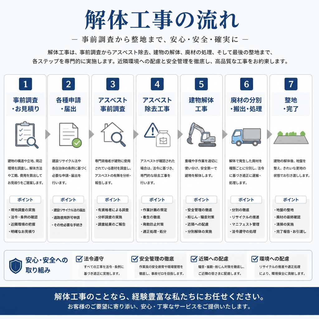 解体工事の流れ