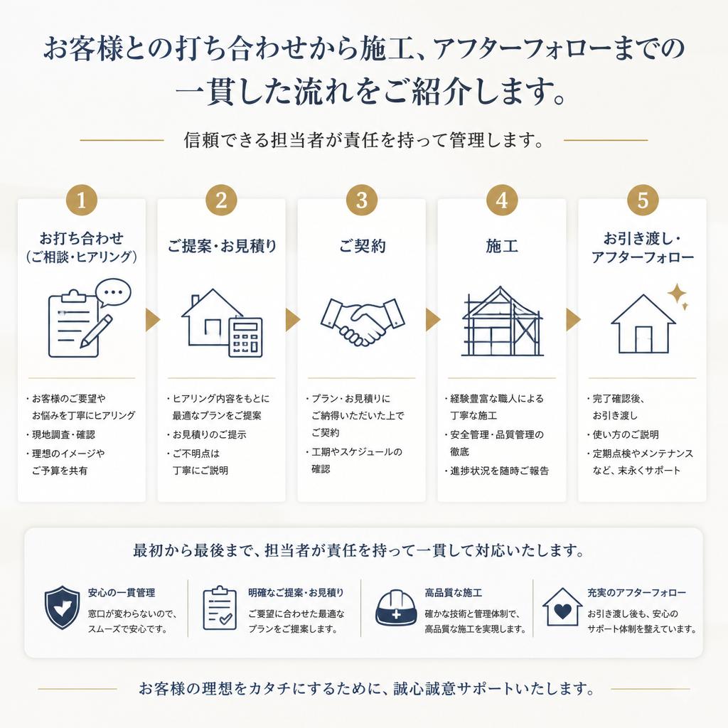 施工プロセスの流れ