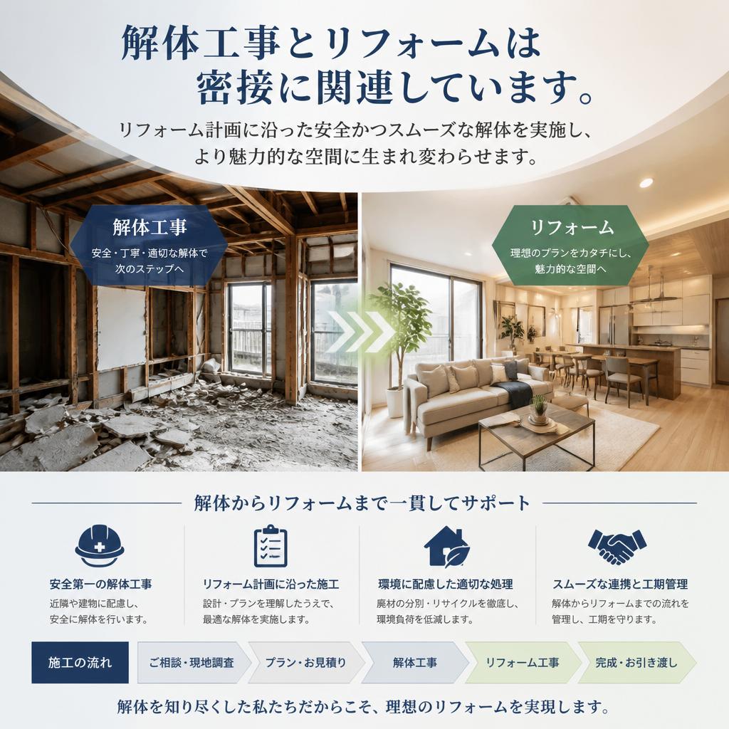 2. リフォームと解体の関係