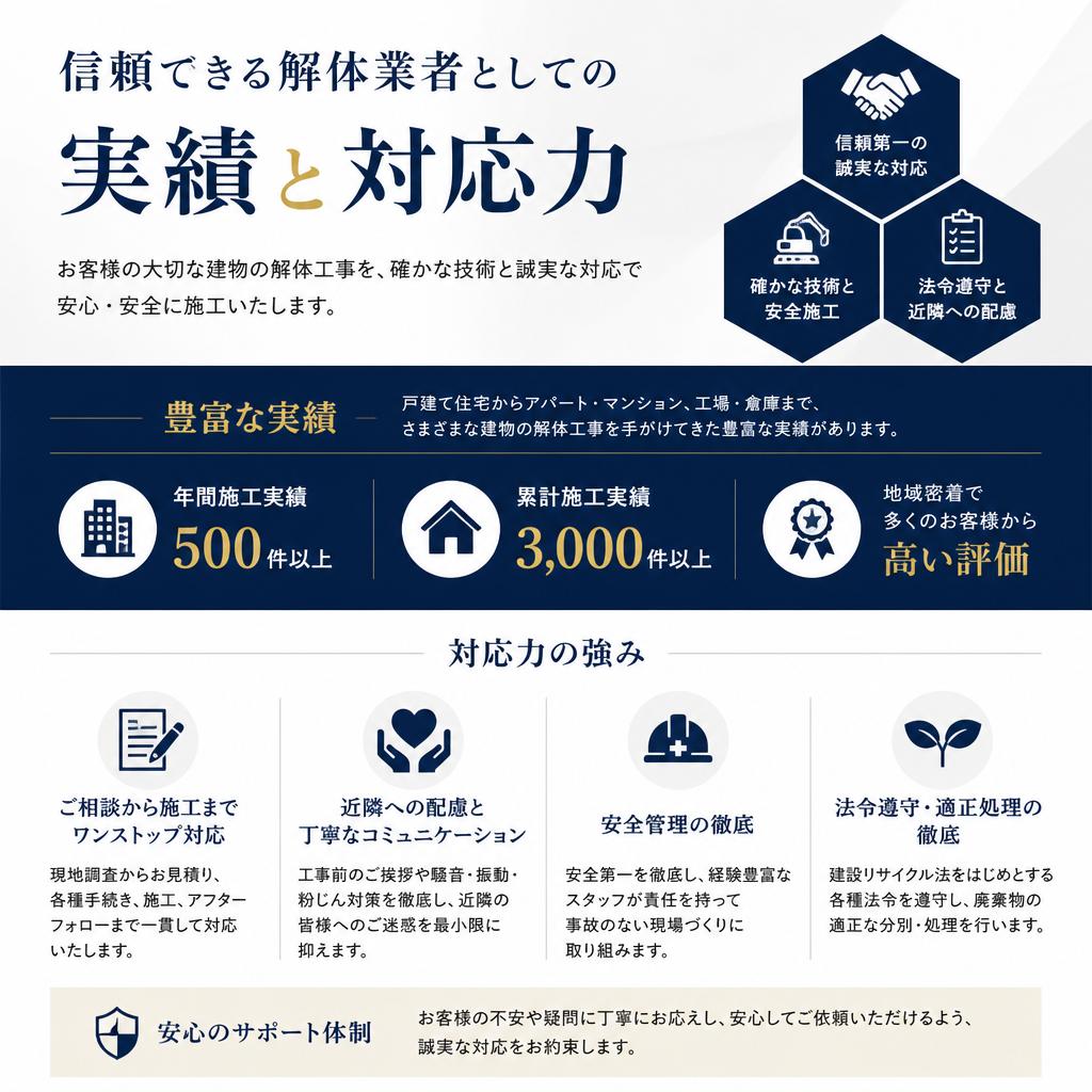 信頼の受け継がれる解体業者