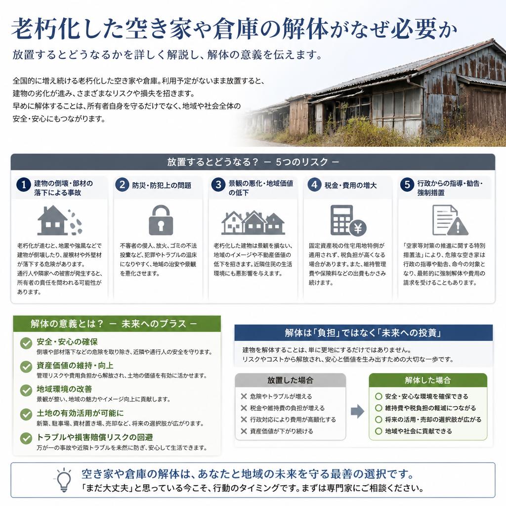 空き家・倉庫解体の必要性