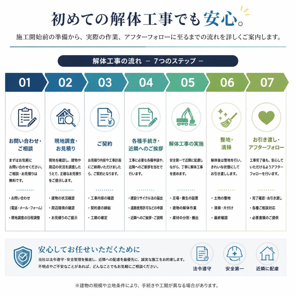 施工の流れについて