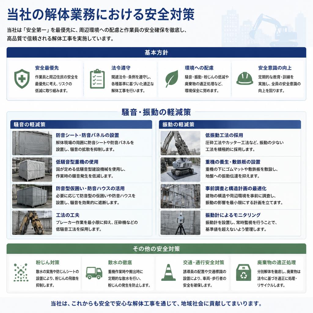 安心・安全な解体作業