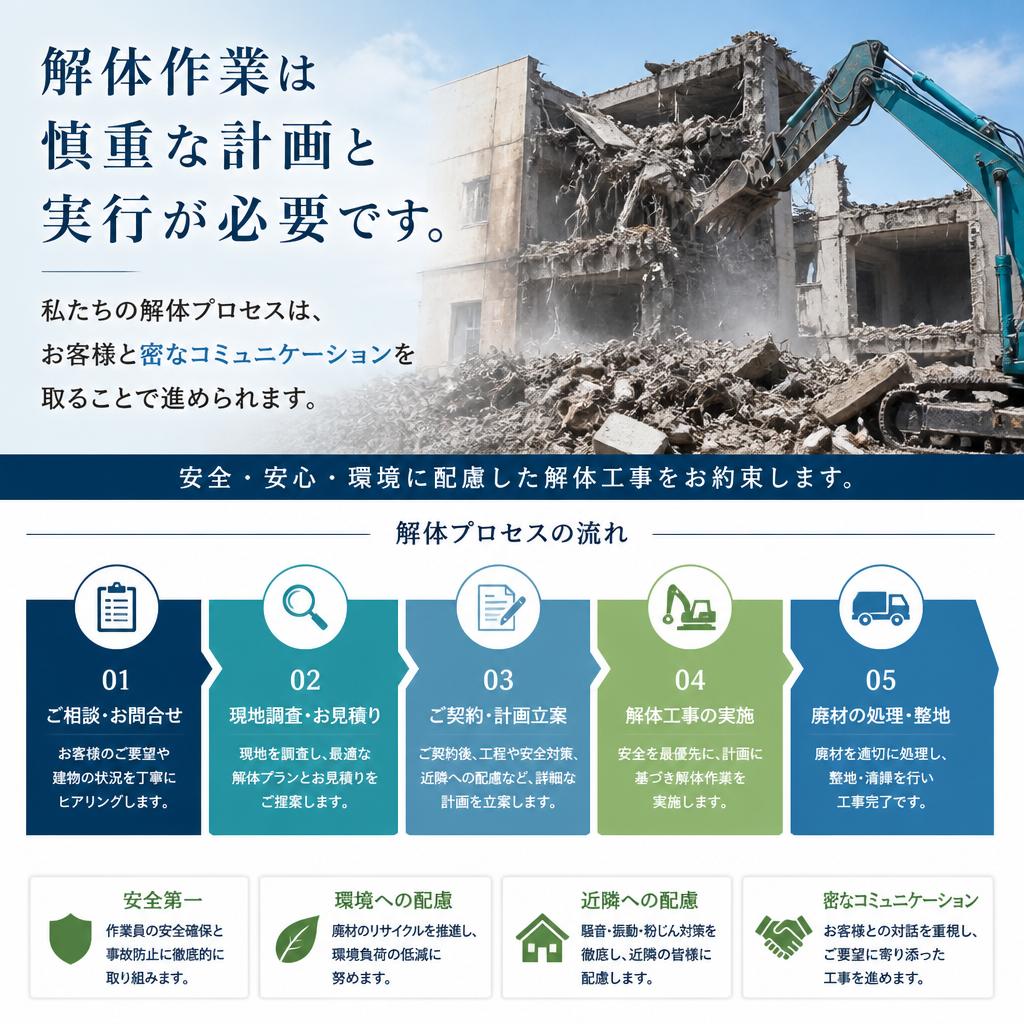 解体プロセスのご説明