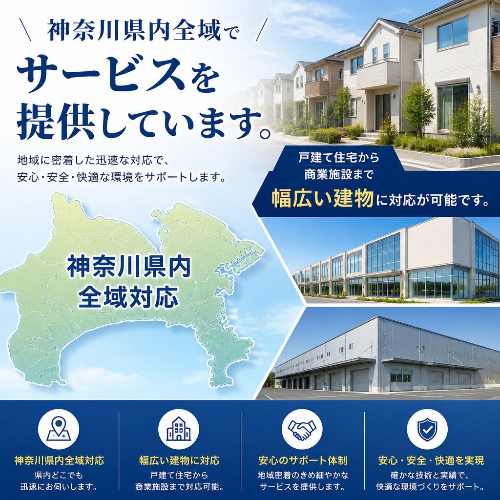 横浜市内の広範なサービスエリア