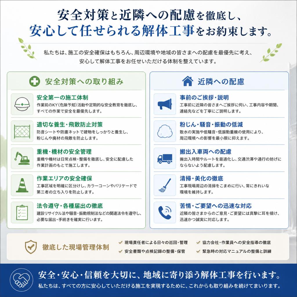 安心・安全の施工体制