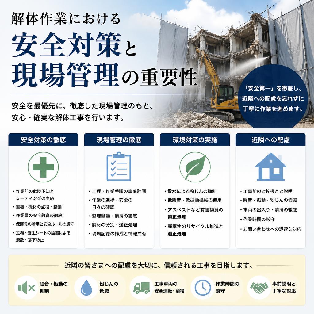 丁寧な現場管理|安全第一の作業