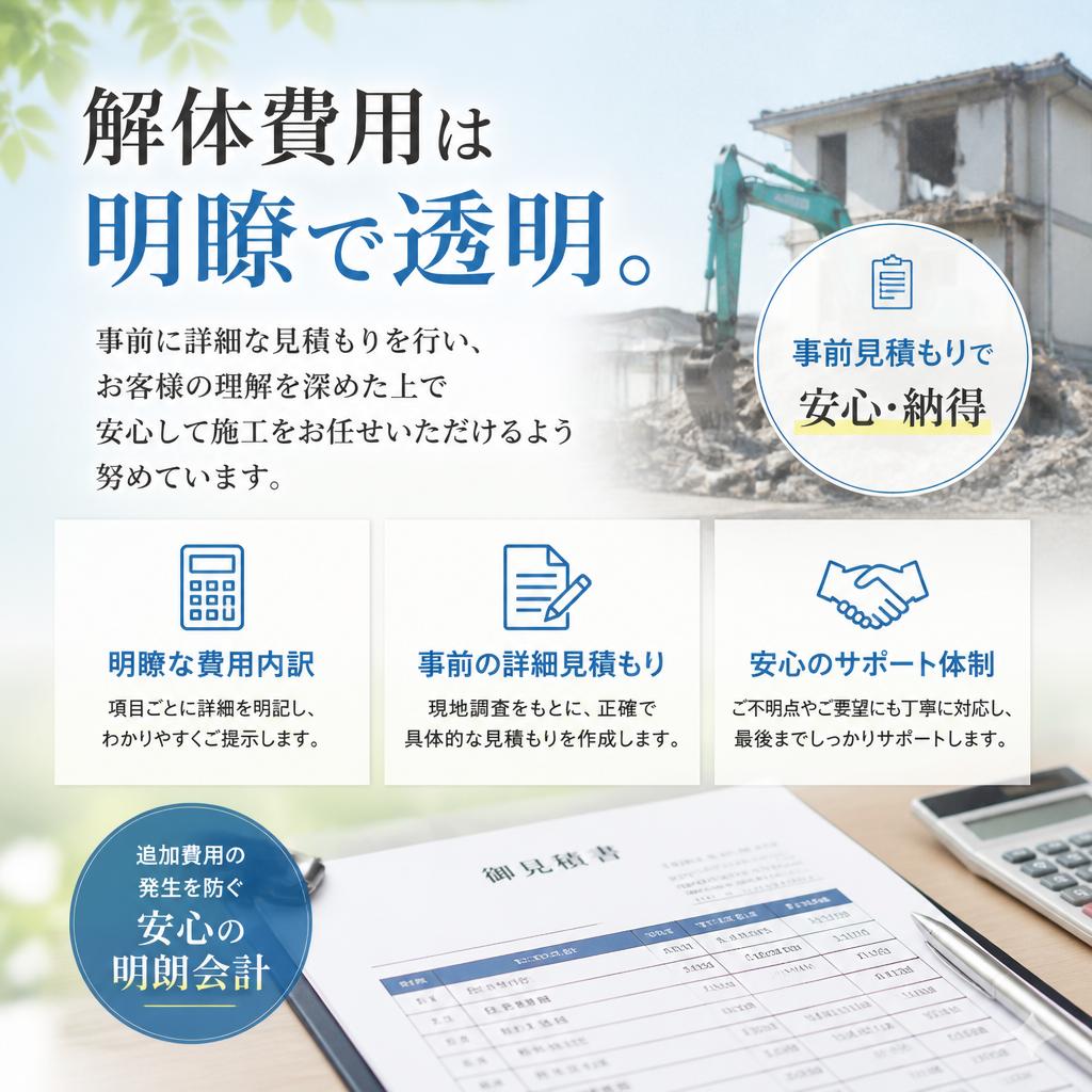 解体費用の透明性