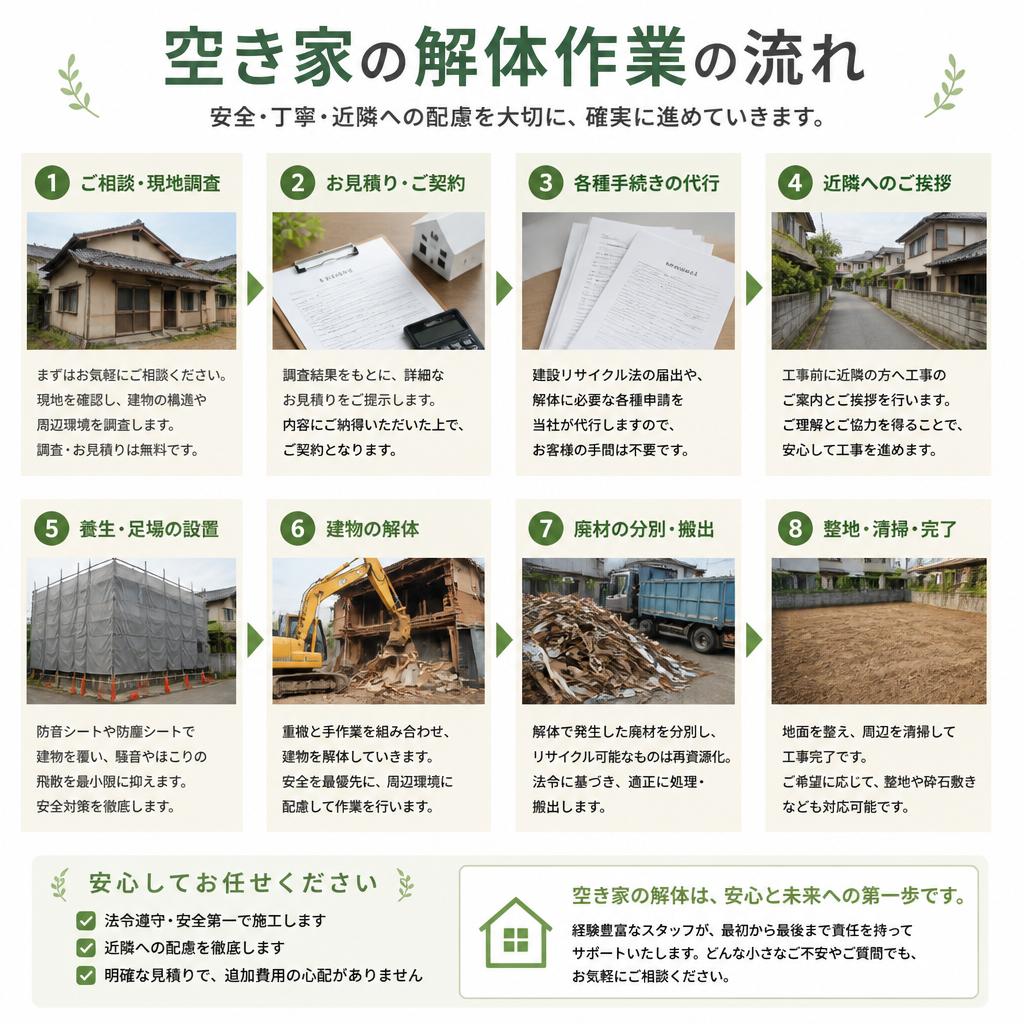解体作業の流れ