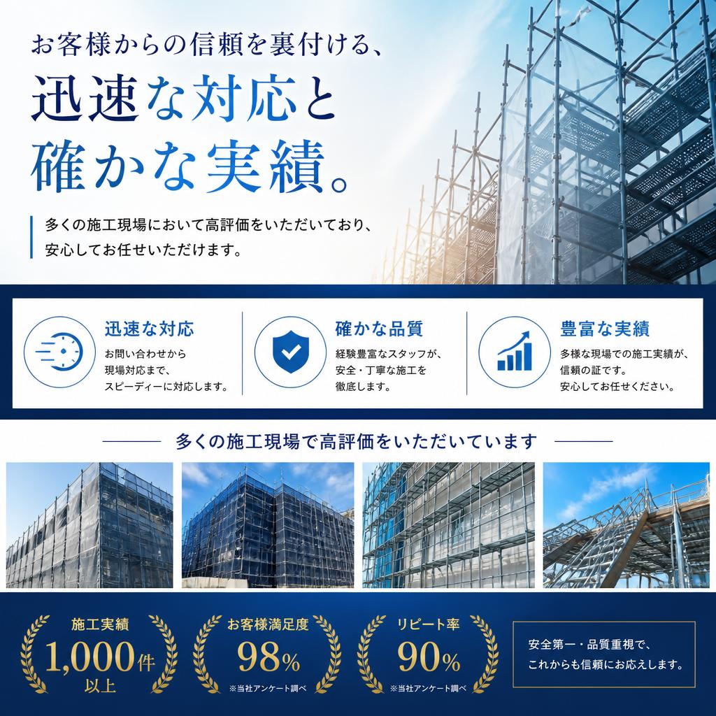 迅速な対応と実績