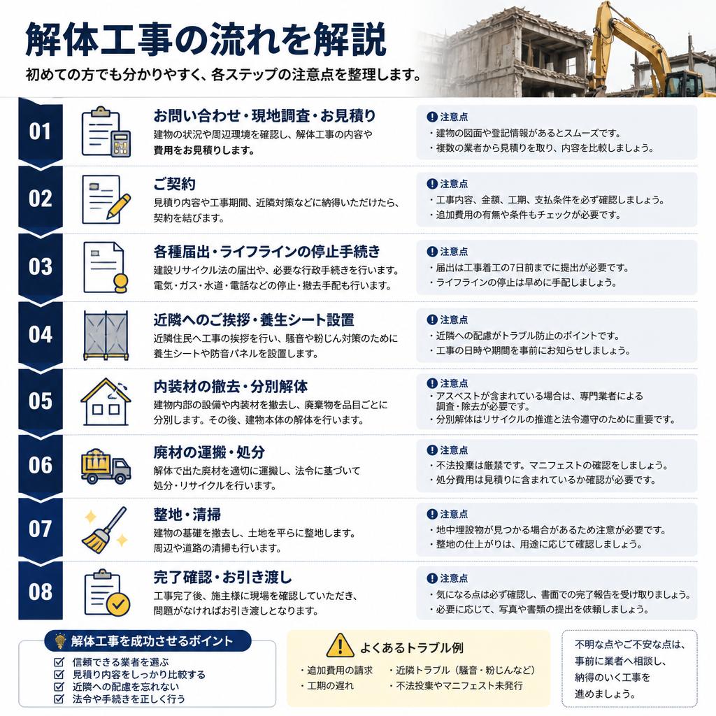 2. 解体工事の流れ